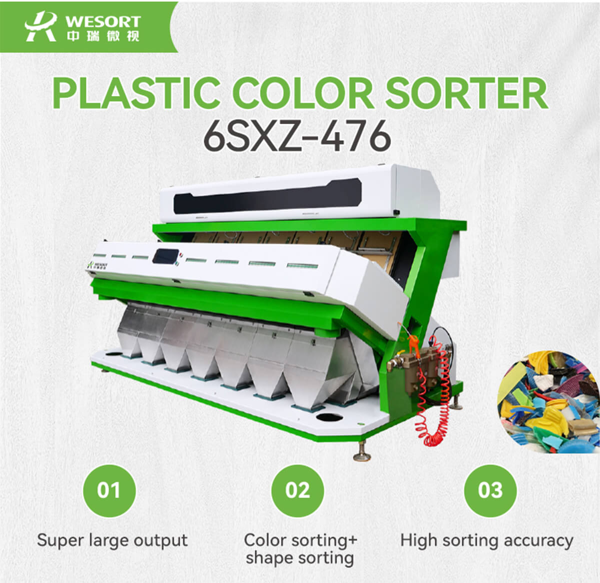 Plastic Color Sorting Machine–6SXZ-68L – colour sorting machine ...